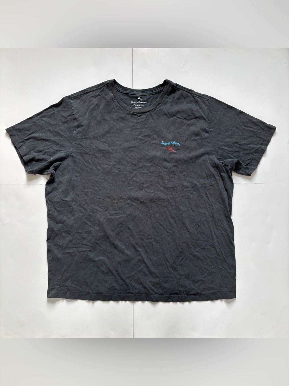 Tommy Bahama Black Short-Sleeve Crew T-Shirt with Small Chest Logo